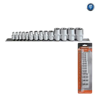 Вложки 1/4"-1/2''-3/8'' e-torx premium 14броя комплект