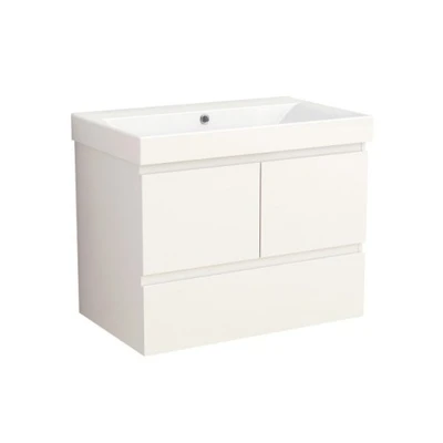 Шкаф за баня Ambrogio-75 9048-75W с мивка 5953W-76 см INTER CERAMIC
