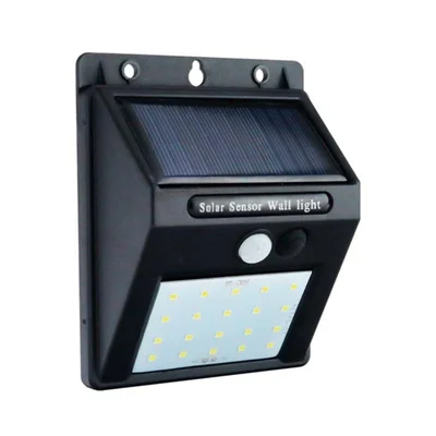 Соларно осветително тяло за стена 0.75 W 6000 K черно OPTONICA