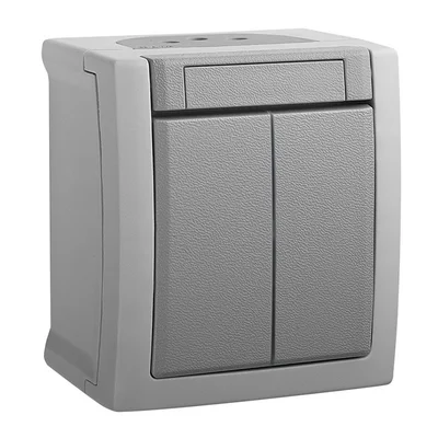 Влагоустойчив двоен ключ IP54 Pacific сив PANASONIC