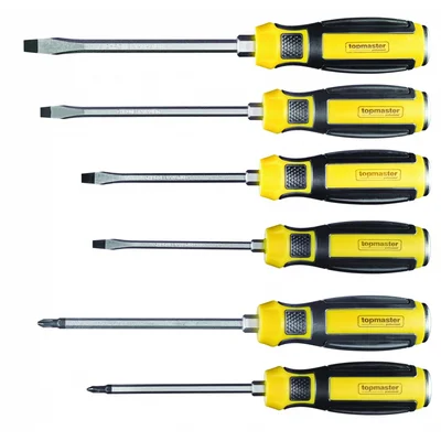 Силови отвертки с шестограм к-кт от 6 бр. TOPMASTER