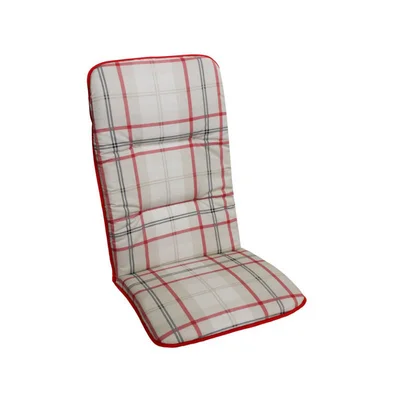 Двойна възглавница за стол бежово каре 115х50 см MULTIALTA