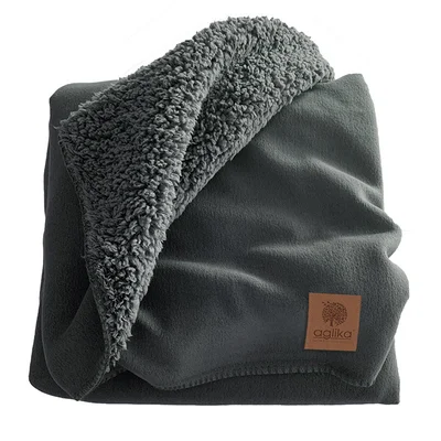 Одеяло Шерпа 130x160 см сиво AGLIKA