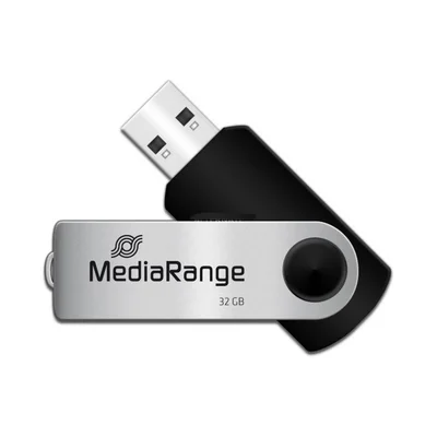 Флаш памет USB 2.0 32 GB черно/сребристо MediaRange