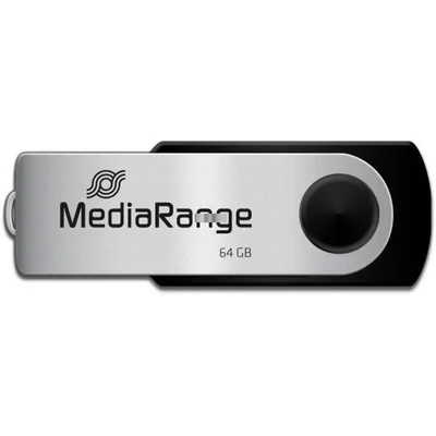 Флаш памет USB 2.0 64 GB черно/сребристо MediaRange