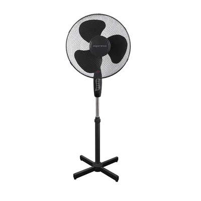 Вентилатор на стойка 40W, 40 см, 3 степени, черен, Sapir