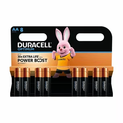 Алкални батерии AA LR6 8 бр. DURACELL OPTIMUM