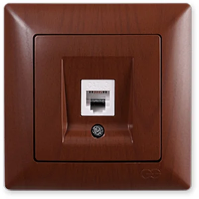 Розетка за телефон Visage орех - GUNSAN