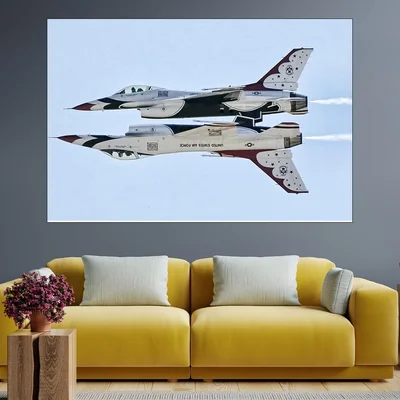 Военни самолети на авиошоу - картина пано за стена