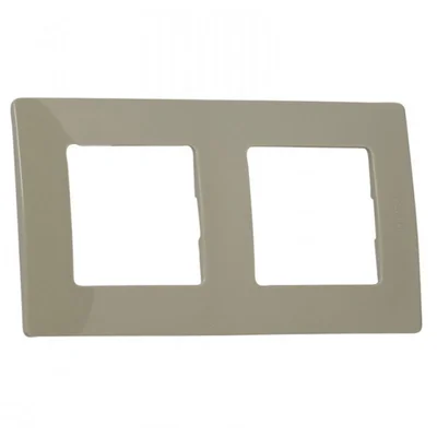 Двойна рамка за ел. ключове и контакти цвят кафе Legrand Niloe