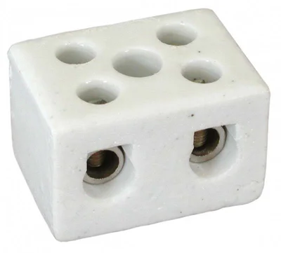 Клема двойна порцеланова 4 мм²