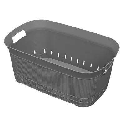 Правоъгълен кош за пране Still 40 л сив VIOLET HOUSE