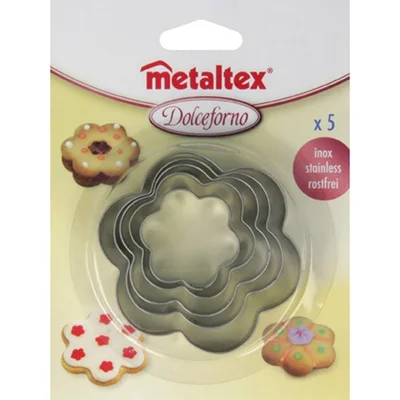 Режещи форми за сладки цвете Dolceforno METALTEX