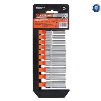 Вложки 1/4'' дълги premium 10броя комплект