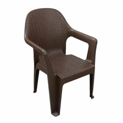 Градински стол PVC кафяв Polo MEVSIM