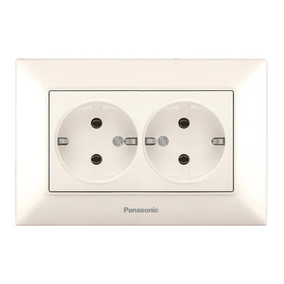 Двоен ел. контакт 16А Arkedia Slim крем PANASONIC