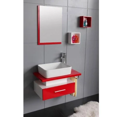 Мебели за баня 70х35,5см бял/червен INTER CERAMIC