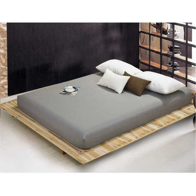 Чаршаф с ластик 90x200x20 см ранфорс светлосив RAKLA