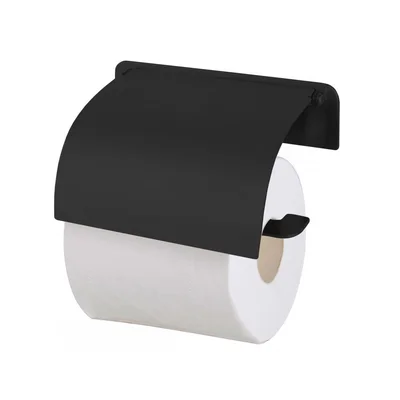 Поставка за тоалетна хартия с капак Елинор черна ICA 5551-2B INTER CERAMIC
