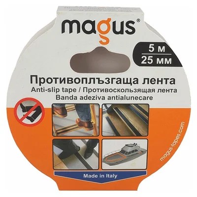 Противоплъзгаща прозрачна лента 5 м 25 мм MAGUS