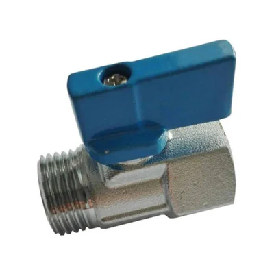 Сферичен кран мини 1/2 FM с червена/синя ръкохватка