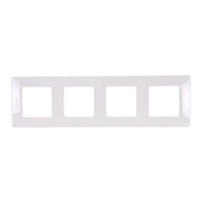 Четворна бяла рамка за ел. ключове и контакти Legrand Niloe