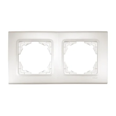 Двойна рамка LINNERA LIFE перлено бяла VIKO
