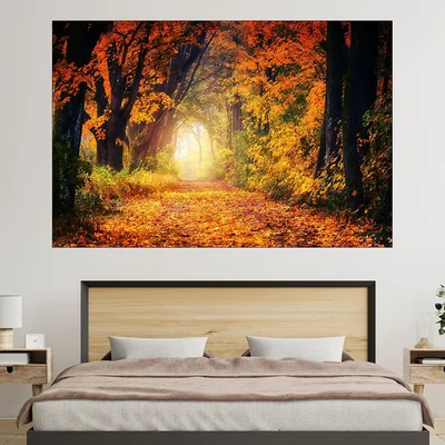 Горски есенен булевард - картина пано за стена