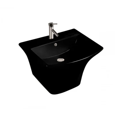 Мивка за баня с полуконзола ICC 5345 BLACK INTER CERAMIC