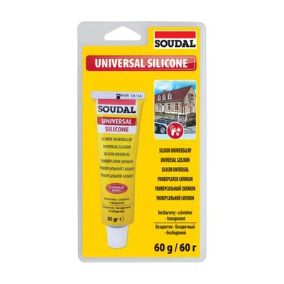 Универсален силикон 60 гр прозрачен SOUDAL