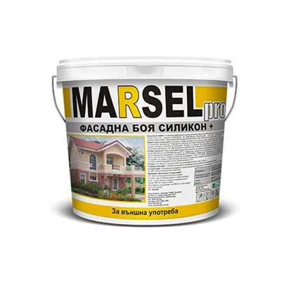 Бяла фасадна боя Силикон+ 15 кг MARSEL PRO