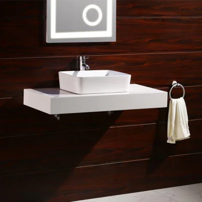 PVC плот за баня 100х12х50см бял INTER CERAMIC