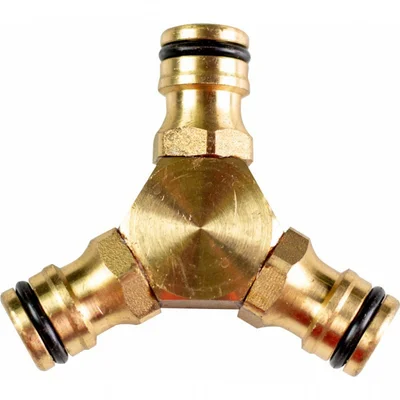 Разклонител за конектори, 3-посочен, месингов