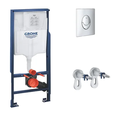 Структура за вграждане 3в1 с овален бутон и крепежи Rapid SL GROHE