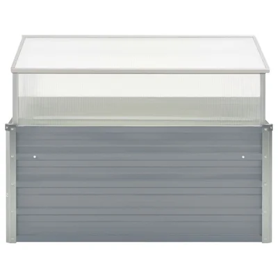 Мини парник с повдигащ покрив, 100x100x85 см,  сив