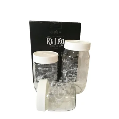 Комплект буркани за съхранение 3 бр. Hane Retro