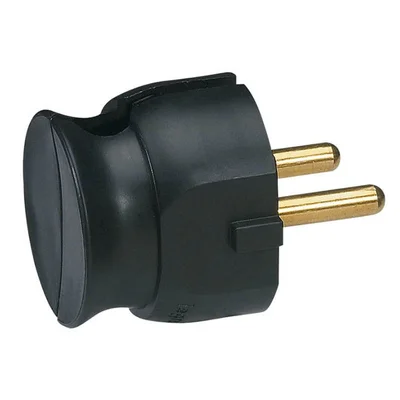 Черен щепсел 16А extra slim Legrand