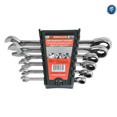 Ключ зв.гаечен с тресч. 6бр. premium