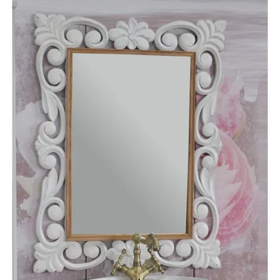 Огледало за баня от масив- icp 7206w - 70х90 см