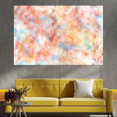 Абстрактен фон в червено и жълто - картина пано за стена