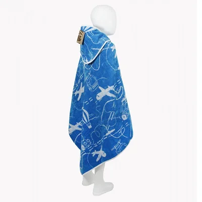 Бебешка хавлия с качулка 100x100 см тъмносиня BULGARIA TEX