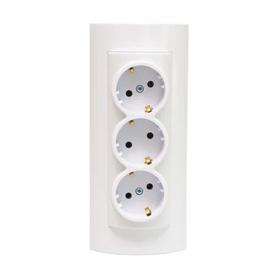 Контакт троен външен бял - АТРА