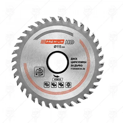 Диск циркулярен за дърво 115х22мм 24 зъба PREMIUM