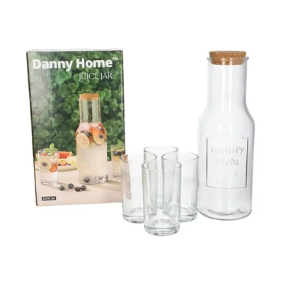 Комплект бутилка с 4 чаши за сок SD-017 DANNY HOME