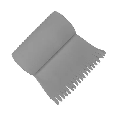 Поларено одеяло с ресни 100x150 см сиво