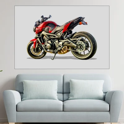 Спортен мотоциклет - картина пано за стена