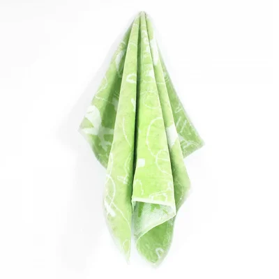 Детска хавлия 50x70 см Самолети и колички зелена BULGARIA TEX