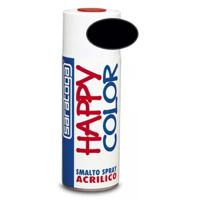Спрей боя Happy color 400 мл черен гланц SARATOGA