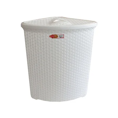 Ъглов кош за дрехи тип ратан 52 л