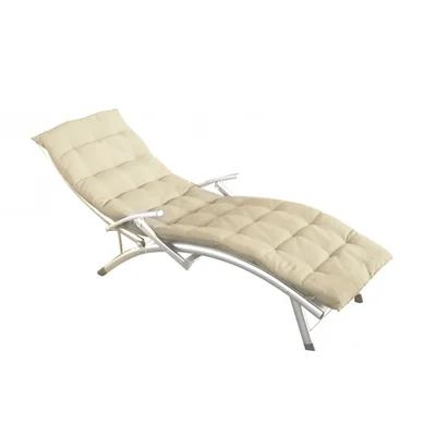 Бежова възглавница за шезлонг 190х60x3см DE GARDEN